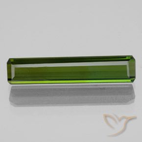 2.40ct 자연스러운 짙은 녹색 전기석, 에메랄드 컷, VVS