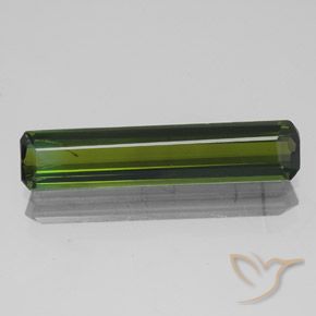 2.56ct 자연스러운 딥그린 전기석, 에메랄드 컷, SI