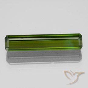 2.83ct 자연스러운 흙빛 녹색 전기석, 에메랄드 컷, VS