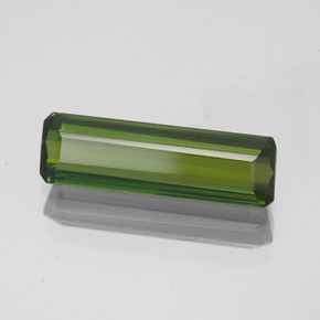 2.02캐럿 천연 다크 그린 투르말린, 에메랄드 컷, 14.1×4.3 mm, VVS