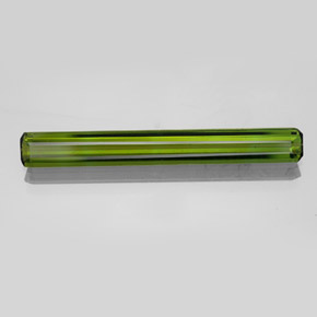 2.65캐럿 천연 그린 투르말린, 에메랄드 컷, 30.3×3.8 mm, VVS-VS