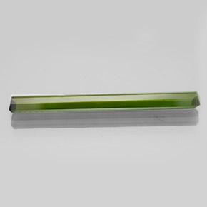 2.65캐럿 천연 그린 투르말린, 에메랄드 컷, 30.3×3.8 mm, VVS-VS