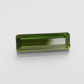 2.25캐럿 천연 그린 투르말린, 에메랄드 컷, 14×4.3 mm, VVS