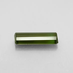 2.15캐럿 천연 미디엄 그린 투르말린, 에메랄드 컷, 13.1×5 mm, VVS