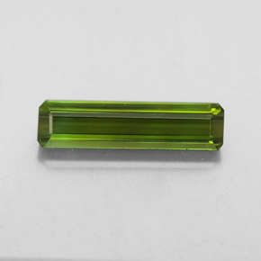 2.04캐럿 천연 딥 그린 투르말린, 에메랄드 컷, 15.1×3.9 mm, VVS-VS