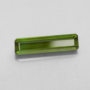 2.04캐럿 천연 딥 그린 투르말린, 에메랄드 컷, 15.1×3.9 mm, VVS-VS
