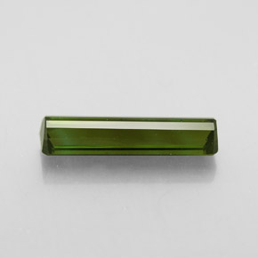 2.04캐럿 천연 딥 그린 투르말린, 에메랄드 컷, 15.1×3.9 mm, VVS-VS