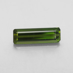 2.22캐럿 천연 그린 투르말린, 에메랄드 컷, 14×4.4 mm, VVS-VS