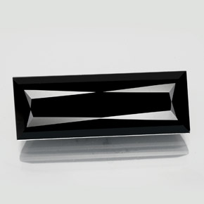 10.39캐럿 천연 검정색 투르말린, 바게트, 22.3×8.2 mm, 불투명체