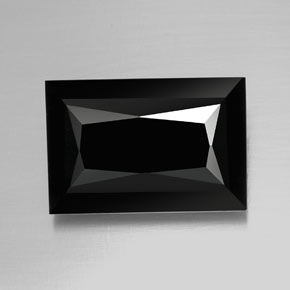 19.96캐럿 천연 검정색 투르말린, 바게트, 20.4×13.7 mm, 불투명체