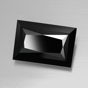 19.96캐럿 천연 검정색 투르말린, 바게트, 20.4×13.7 mm, 불투명체
