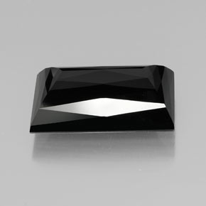 19.96캐럿 천연 검정색 투르말린, 바게트, 20.4×13.7 mm, 불투명체