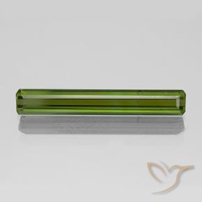 1.65ct 자연스러운 미디엄-다크 그린 전기석, 에메랄드 컷, VVS