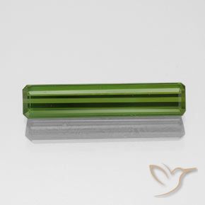 1.61ct 자연스러운 짙은 녹색 전기석, 에메랄드 컷, VVS-VS
