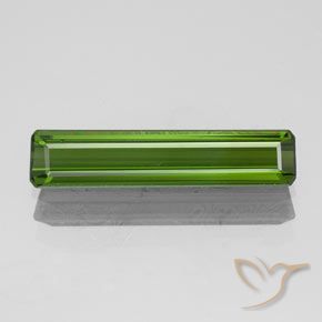 1.43ct 자연스러운 짙은 녹색 전기석, 에메랄드 컷, VVS-VS