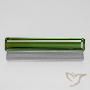 1.38ct 자연스러운 해초 녹색 전기석, 에메랄드 컷, VVS-VS