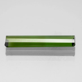 1.51캐럿 천연 미디엄 그린 투르말린, 에메랄드 컷, 18.1×3.8 mm, VS