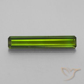 1.62ct 자연스러운 미디엄 그린 전기석, 에메랄드 컷, VS-SI