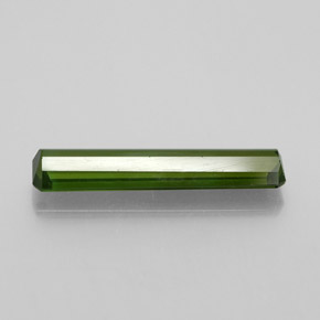 1.84캐럿 천연 그린 투르말린, 에메랄드 컷, 17.3×3.9 mm, VS