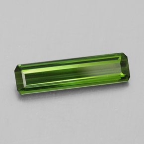 1.27캐럿 천연 그린 투르말린, 에메랄드 컷, 14.4×3.7 mm, VVS-VS