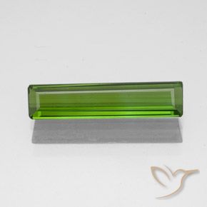 1.24ct 자연스러운 해초 녹색 전기석, 에메랄드 컷, VS