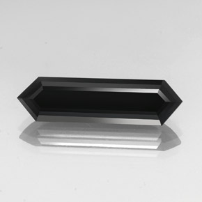 10.00캐럿 천연 검정색 투르말린, 멋진 모양, 26.8×7.4 mm, 불투명체