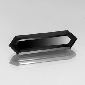 10.00캐럿 천연 검정색 투르말린, 멋진 모양, 26.8×7.4 mm, 불투명체