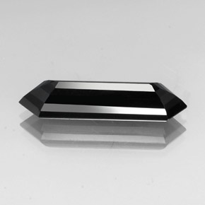 10.00캐럿 천연 검정색 투르말린, 멋진 모양, 26.8×7.4 mm, 불투명체