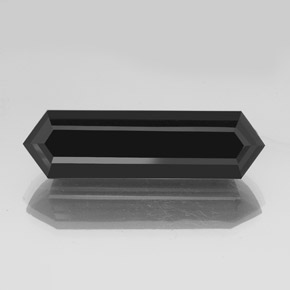 45.45캐럿 천연 검정색 투르말린, 멋진 모양, 40.5×11.5 mm, 불투명체