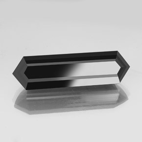 45.45캐럿 천연 검정색 투르말린, 멋진 모양, 40.5×11.5 mm, 불투명체