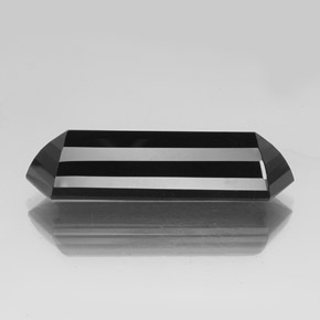 45.45캐럿 천연 검정색 투르말린, 멋진 모양, 40.5×11.5 mm, 불투명체