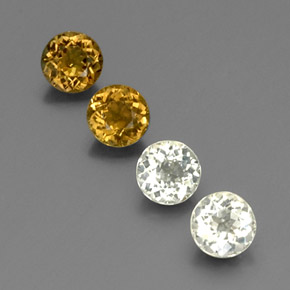 캐럿 천연 멀티컬러 투르말린 보석, 라운드 컷, 4.79 mm, VVS-VS