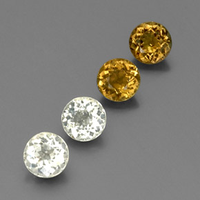 캐럿 천연 멀티컬러 투르말린 보석, 라운드 컷, 4.79 mm, VVS-VS