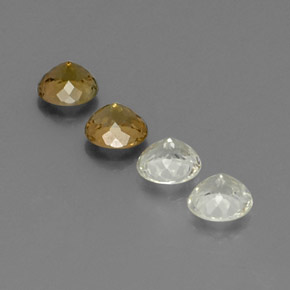 캐럿 천연 멀티컬러 투르말린 보석, 라운드 컷, 4.79 mm, VVS-VS