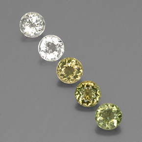 캐럿 천연 멀티컬러 투르말린 보석, 라운드 컷, 4.55 mm, VVS-VS