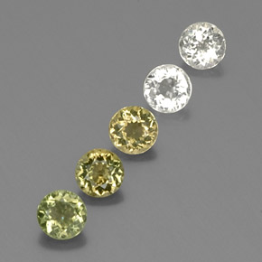 캐럿 천연 멀티컬러 투르말린 보석, 라운드 컷, 4.55 mm, VVS-VS