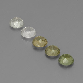 캐럿 천연 멀티컬러 투르말린 보석, 라운드 컷, 4.55 mm, VVS-VS