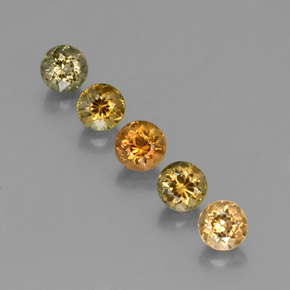 캐럿 천연 멀티컬러 투르말린 보석, 라운드 컷, 4.67 mm, VVS