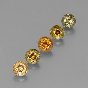 캐럿 천연 멀티컬러 투르말린 보석, 라운드 컷, 4.67 mm, VVS