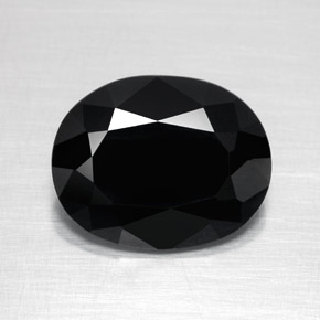 2.82캐럿 천연 검정색 투르말린, 타원형 컷, 11×8.7 mm, 불투명체