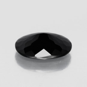 2.82캐럿 천연 검정색 투르말린, 타원형 컷, 11×8.7 mm, 불투명체
