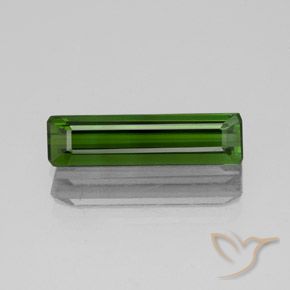 1.47ct 자연스러운 딥그린 전기석, 에메랄드 컷, VS