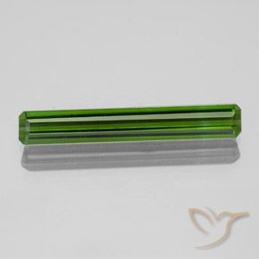 1.40ct 자연스러운 짙은 녹색 전기석, 에메랄드 컷, VS