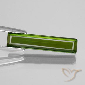 1.64ct 자연스러운 미디엄 그린 전기석, 에메랄드 컷, VVS-VS