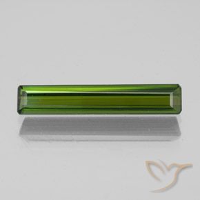 1.47ct 자연스러운 짙은 녹색 전기석, 에메랄드 컷, VVS-VS
