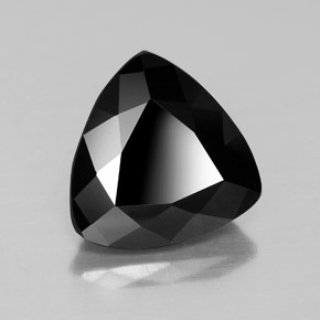 4.49캐럿 천연 검정색 투르말린, 트릴리언, 11×10.7 mm, 불투명체