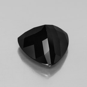 4.49캐럿 천연 검정색 투르말린, 트릴리언, 11×10.7 mm, 불투명체