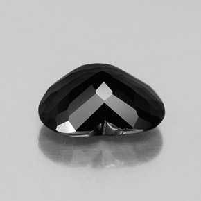 2.18캐럿 천연 검정색 투르말린, 하트 모양, 9.6×8.2 mm, 불투명체