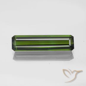 1.83ct 자연스러운 짙은 녹색 전기석, 에메랄드 컷, VVS-VS