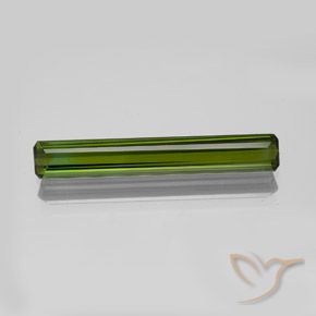 1.96ct 자연스러운 미디엄-다크 그린 전기석, 에메랄드 컷, VVS-VS